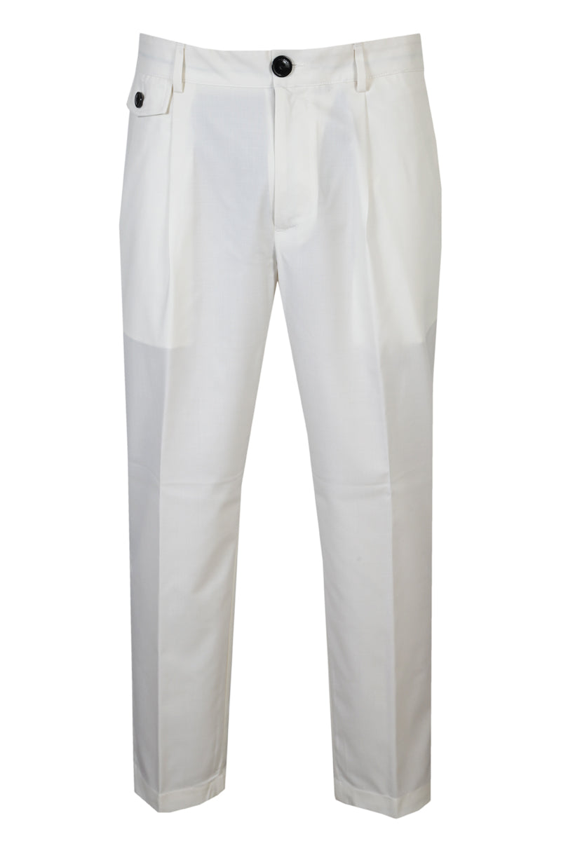 Pantaloni con vita elasticizzata THATO T.656 S26P6014 in fresco lana