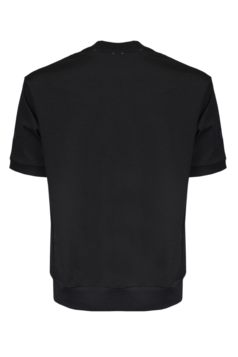 Felpa giro collo mezza manica BRANDING ROUND T.773 S26SW748 in spugna leggera